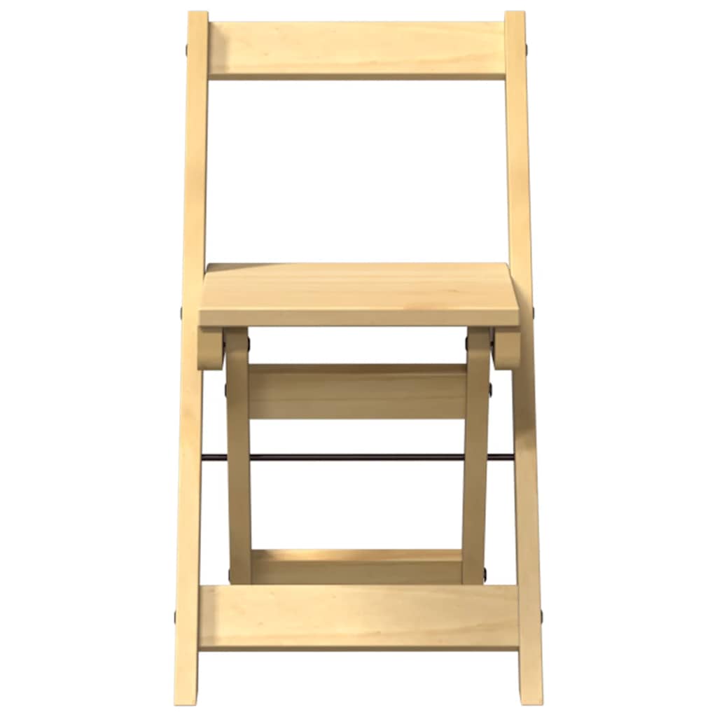 Sedie da Pranzo Pieghevoli 4 pz Corona Cera in Legno di Pino 4013434