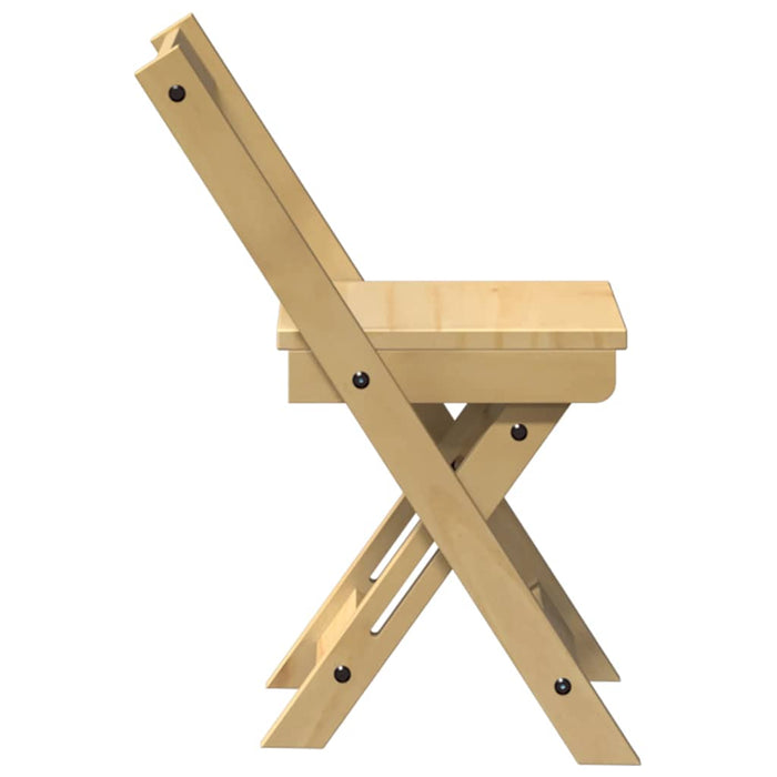 Sedie da Pranzo Pieghevoli 4 pz Corona Cera in Legno di Pino 4013434