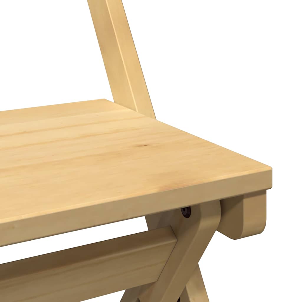 Sedie da Pranzo Pieghevoli 4 pz Corona Cera in Legno di Pino 4013434