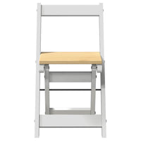 Sedie da Pranzo Pieghevoli 4 pz Corona Bianche in Legno di Pino 4013436