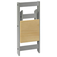 vidaXL Sedie da Pranzo Pieghevoli 4 pz Corona Grigie in Legno di Pino