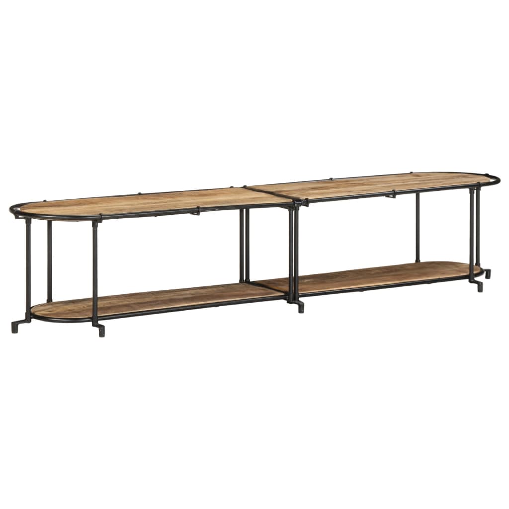 Mobile Porta TV-Mobile per TV-Credenza TV 200x42x40 cm in Massello di Mango Grezzo