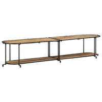 Mobile Porta TV-Mobile per TV-Credenza TV 200x42x40 cm in Massello di Mango Grezzo