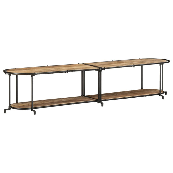 Mobile Porta TV-Mobile per TV-Credenza TV 200x42x40 cm in Massello di Mango Grezzo