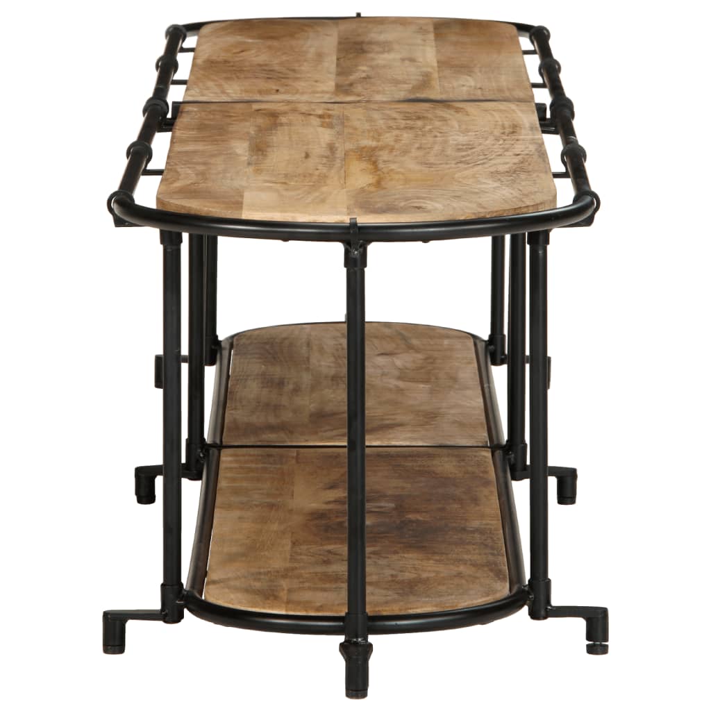 Mobile Porta TV-Mobile per TV-Credenza TV 200x42x40 cm in Massello di Mango Grezzo