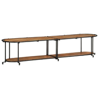 Mobile Porta TV-Mobile per TV-Credenza TV 200x42x40 cm in Legno Massello di Acacia