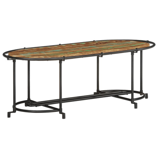 vidaXL Tavolino da Salotto 110x55x40 cm in Legno Massello di Recupero