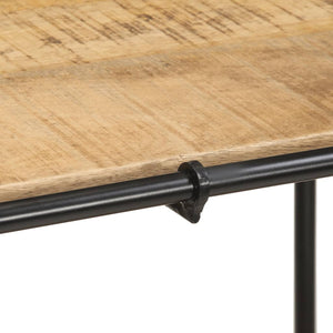 vidaXL Tavolo Consolle 110x42x76 cm in Legno Massello Grezzo di Mango