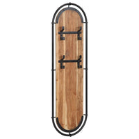 Appendiabiti da Parete con 4 Ganci 2pz Legno Massello Acacia 4013504