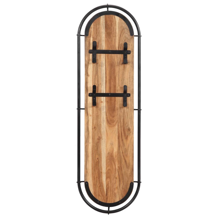 Appendiabiti da Parete con 4 Ganci 2pz Legno Massello Acacia 4013504