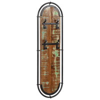 Appendiabiti da Parete con 4 Ganci 2pz Legno Massello Recupero 4013505