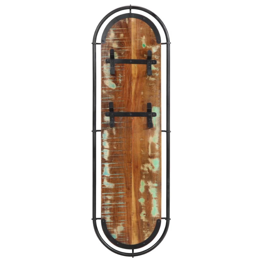 Appendiabiti da Parete con 4 Ganci 2pz Legno Massello Recupero 4013505