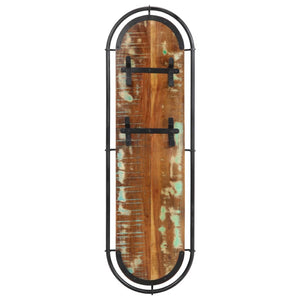 Appendiabiti da Parete con 4 Ganci 2pz Legno Massello Recupero 4013505