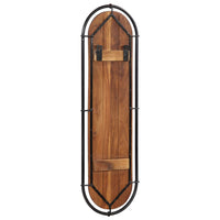 Appendiabiti da Parete con 4 Ganci 2pz Legno Massello Recupero