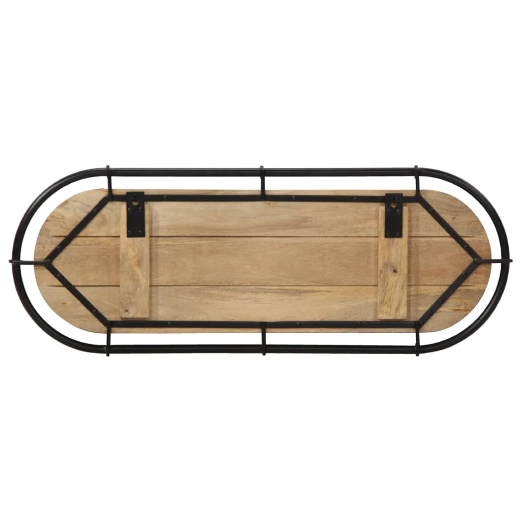 Appendiabiti da Parete con 5 Ganci in Legno Massello di Mango 4013506