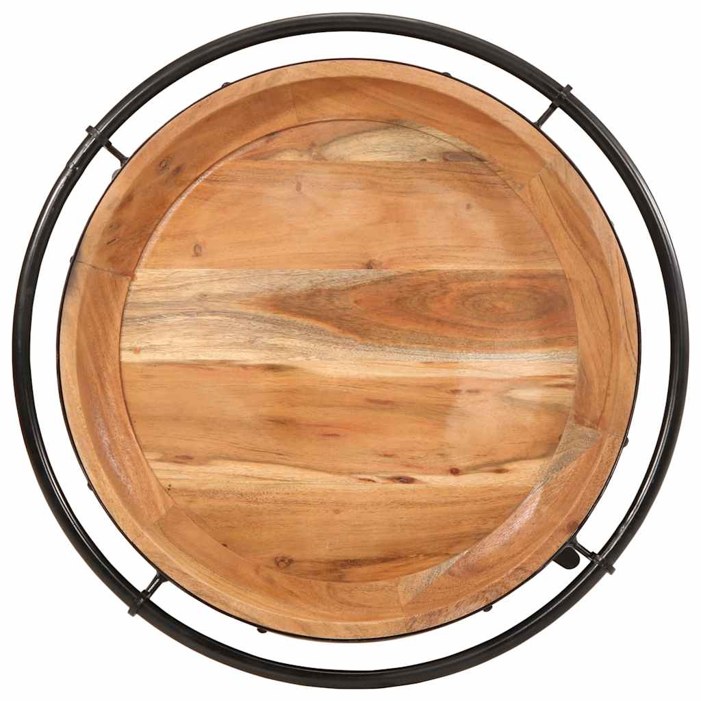 Tavolino Ø55x60 cm in Legno Massello di Acacia 4013512