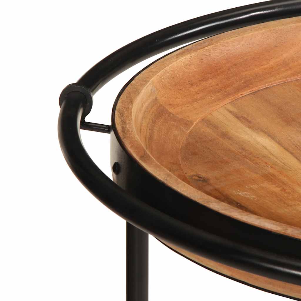 Tavolino Ø55x60 cm in Legno Massello di Acacia 4013512