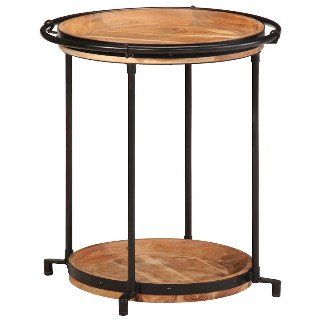 Tavolino Ø55x60 cm in Legno Massello di Acacia 4013512