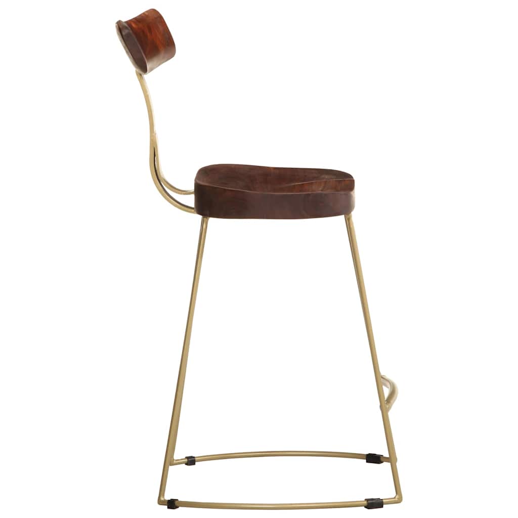 Sgabelli da Bar 2 pz 49x43x79 cm in Legno Massello di Mango 4013520