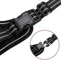 Pettorina per cani con strisce riflettenti regolabili S Nero 02_0042315