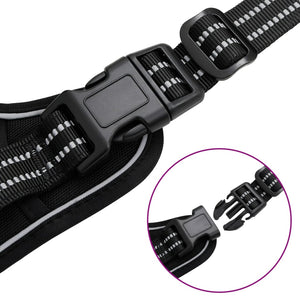 Pettorina per cani con strisce riflettenti regolabili m Nero 02_0042312