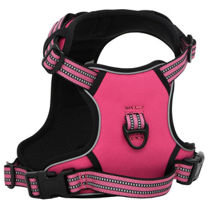 Pettorina per cani con strisce riflettenti regolabili m Rosa 02_0042313