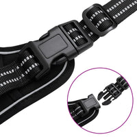 Pettorina per Cani con Strisce Riflettenti Regolabile Nera L 4013370