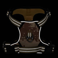 Pettorina per cani con strisce riflettenti regolabili L marrone mimetico 02_0042307