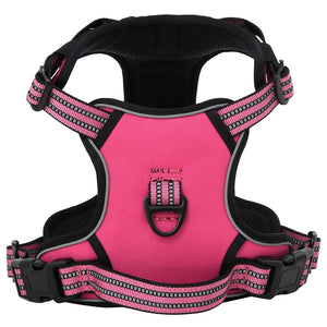 Pettorina per Cani con Strisce Riflettenti Regolabile Rosa L 4013374