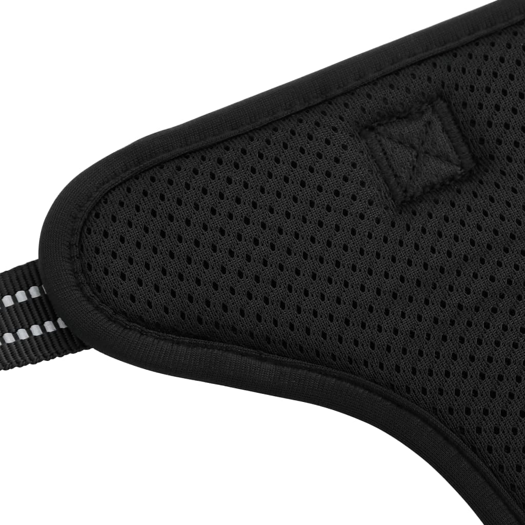 vidaXL Pettorina per Cani con Strisce Riflettenti Regolabile Nera XL