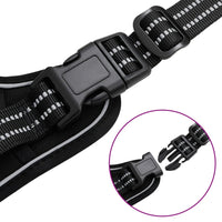 vidaXL Pettorina per Cani con Guinzaglio e Collare Regolabile Nero S