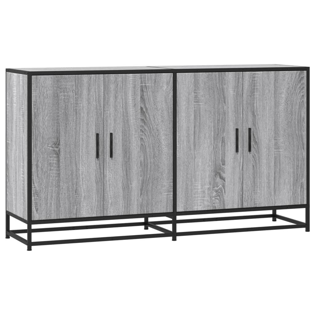 vidaXL Credenza Grigio Sonoma 134x35x76 cm in Truciolato