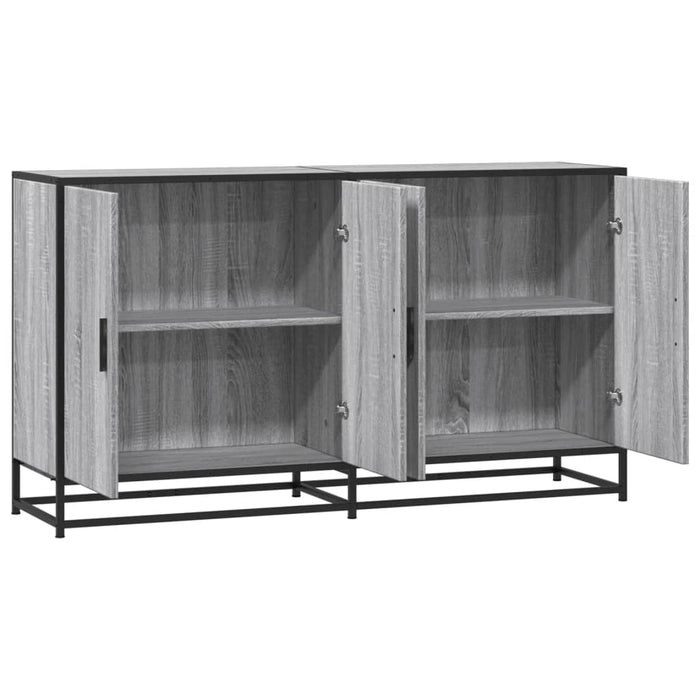 vidaXL Credenza Grigio Sonoma 134x35x76 cm in Truciolato