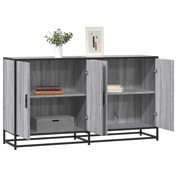 vidaXL Credenza Grigio Sonoma 134x35x76 cm in Truciolato