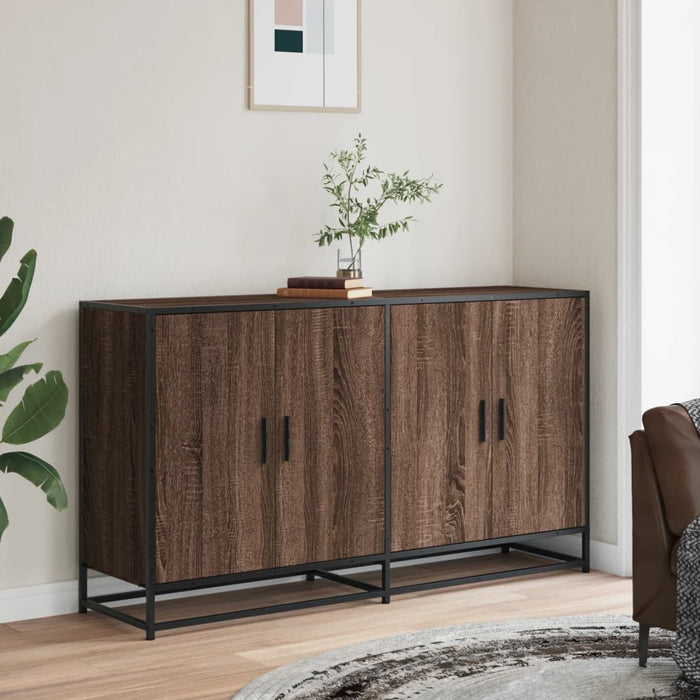 vidaXL Credenza Rovere Marrone 134x35x76 cm in Truciolato