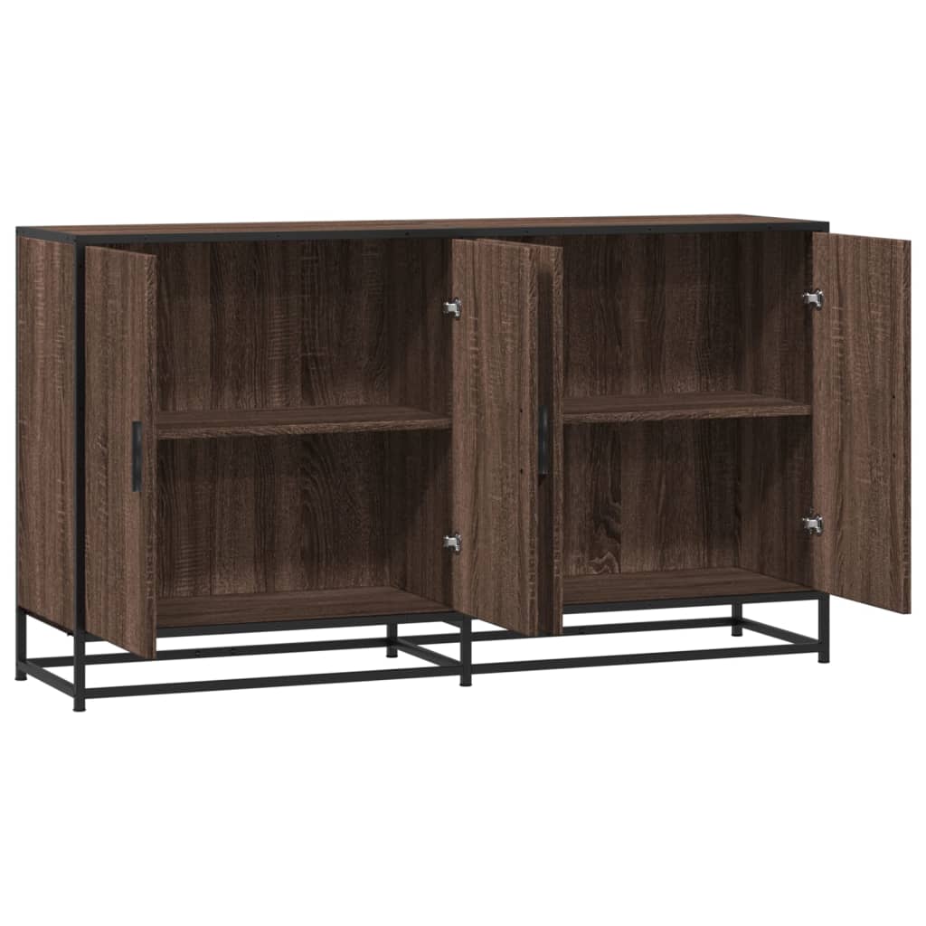 vidaXL Credenza Rovere Marrone 134x35x76 cm in Truciolato