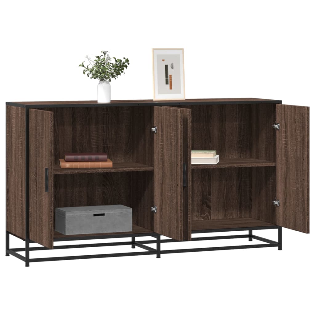 vidaXL Credenza Rovere Marrone 134x35x76 cm in Truciolato