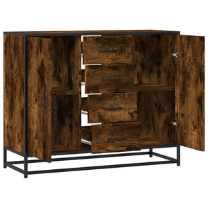 vidaXL Credenza Rovere Fumo 92x35x76 cm in Legno Multistrato