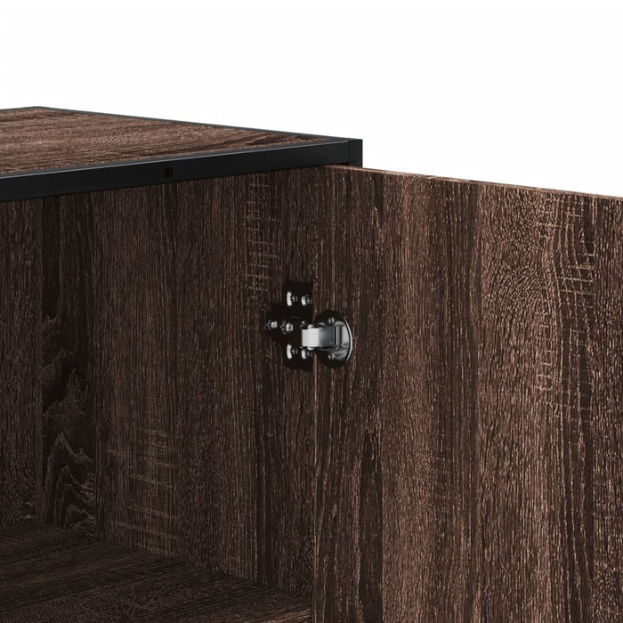 Credenza Rovere Marrone 68x35x139 cm in Truciolato