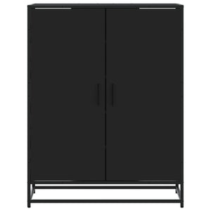 Scarpiera Nera 75x38x97,5 cm in Truciolato e Metallo 3300865