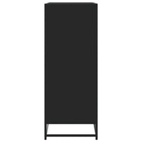 Scarpiera Nera 75x38x97,5 cm in Truciolato e Metallo 3300865