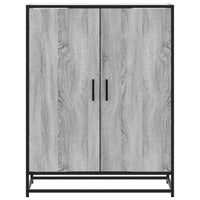 Scarpiera Grigio Sonoma 75x38x97,5 cm Legno Multistrato Metallo