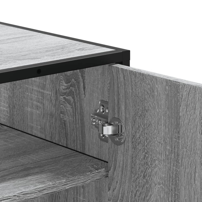 Scarpiera Grigio Sonoma 75x38x97,5 cm Legno Multistrato Metallo 3300868