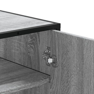 Scarpiera Grigio Sonoma 75x38x97,5 cm Legno Multistrato Metallo