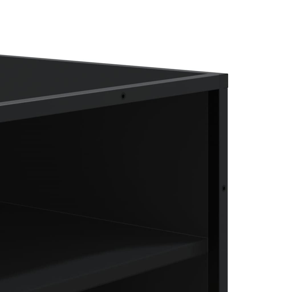 vidaXL Scarpiera Nera 75x38x97,5 cm in Truciolato e Metallo