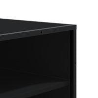 Scarpiera Nera 75x38x97,5 cm in Truciolato e Metallo 3300870