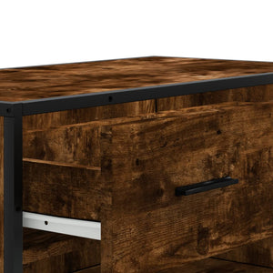 Scarpiera Rovere Fumo 75x38x97,5 cm Legno Multistrato Metallo 3300877