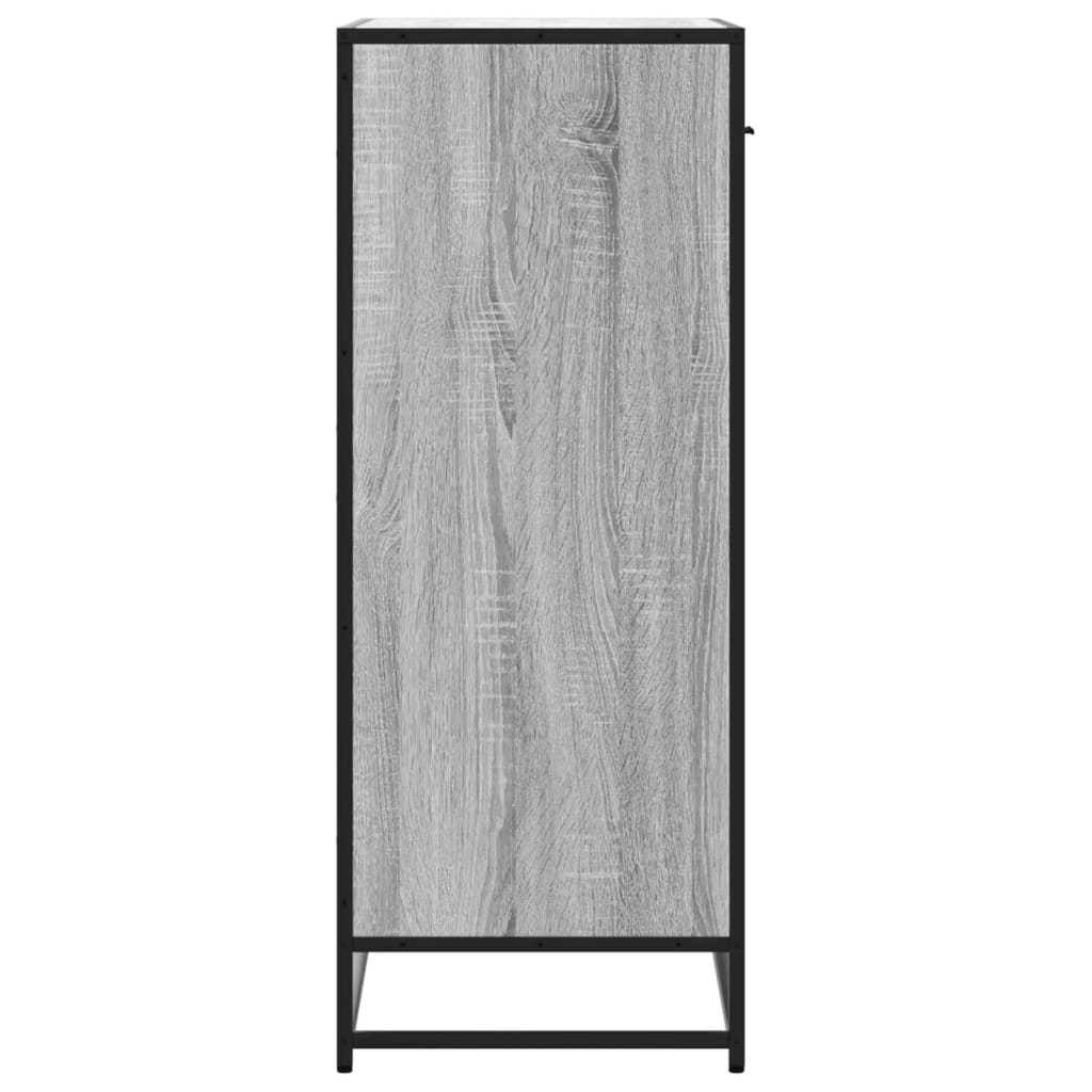 vidaXL Scarpiera Grigio Sonoma 75x38x97,5 cm Legno Multistrato Metallo