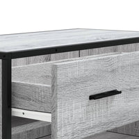 vidaXL Scarpiera Grigio Sonoma 75x38x97,5 cm Legno Multistrato Metallo