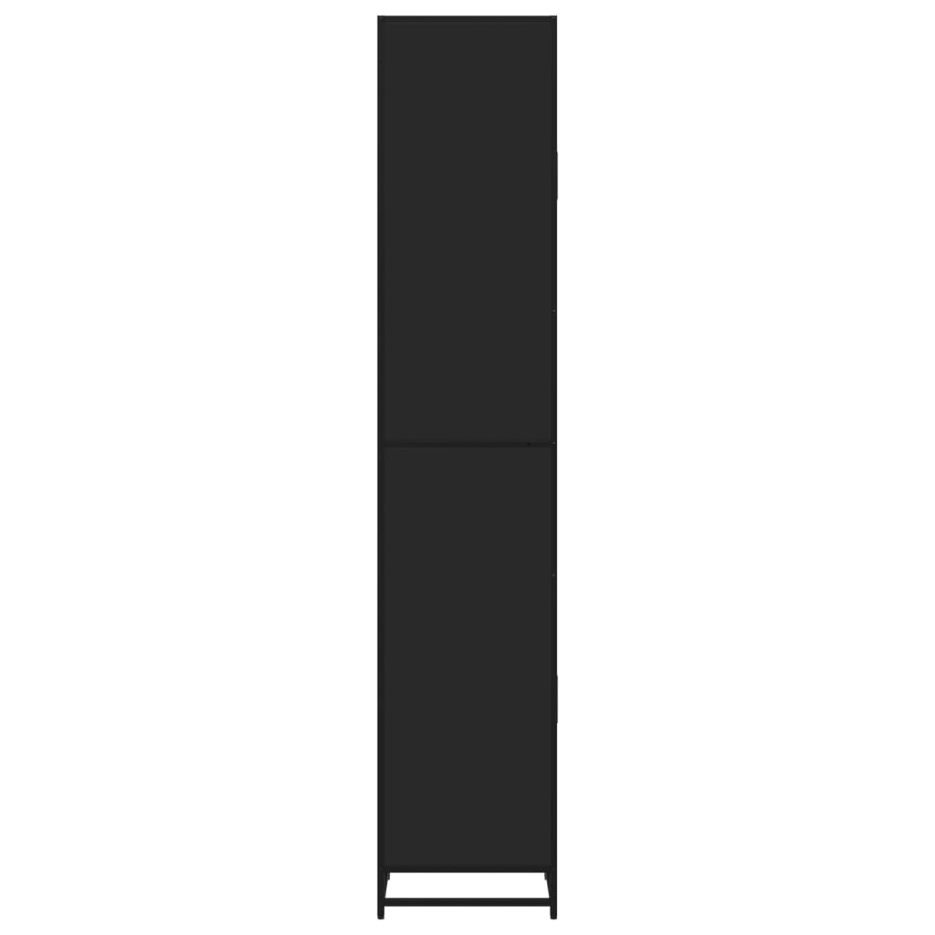 Mobile da Bagno Nero 35x37,5x188,5 cm in Truciolato e Metallo 3300880